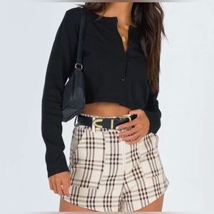 Lioness Black Cropped Cardigan